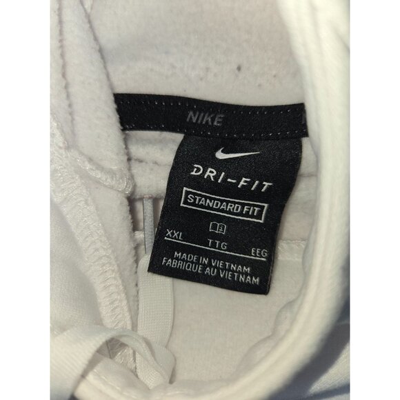 Nike Dri-Fit Standard Fit White Hoodie Size XXL - Picture 5 of 8